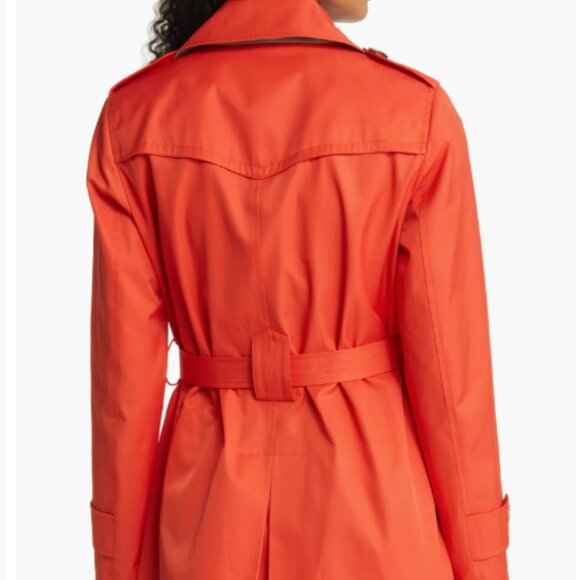 Sam Edelman. Size Lg. Mid-length. Poppy Orange. Gorgeous Trench! - Picture 3 of 16